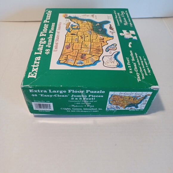 Vintage Melissa & Doug USA Extra Large Floor Puzzle 48 Jumbo Easy Clean Pieces - Picture 4 of 7
